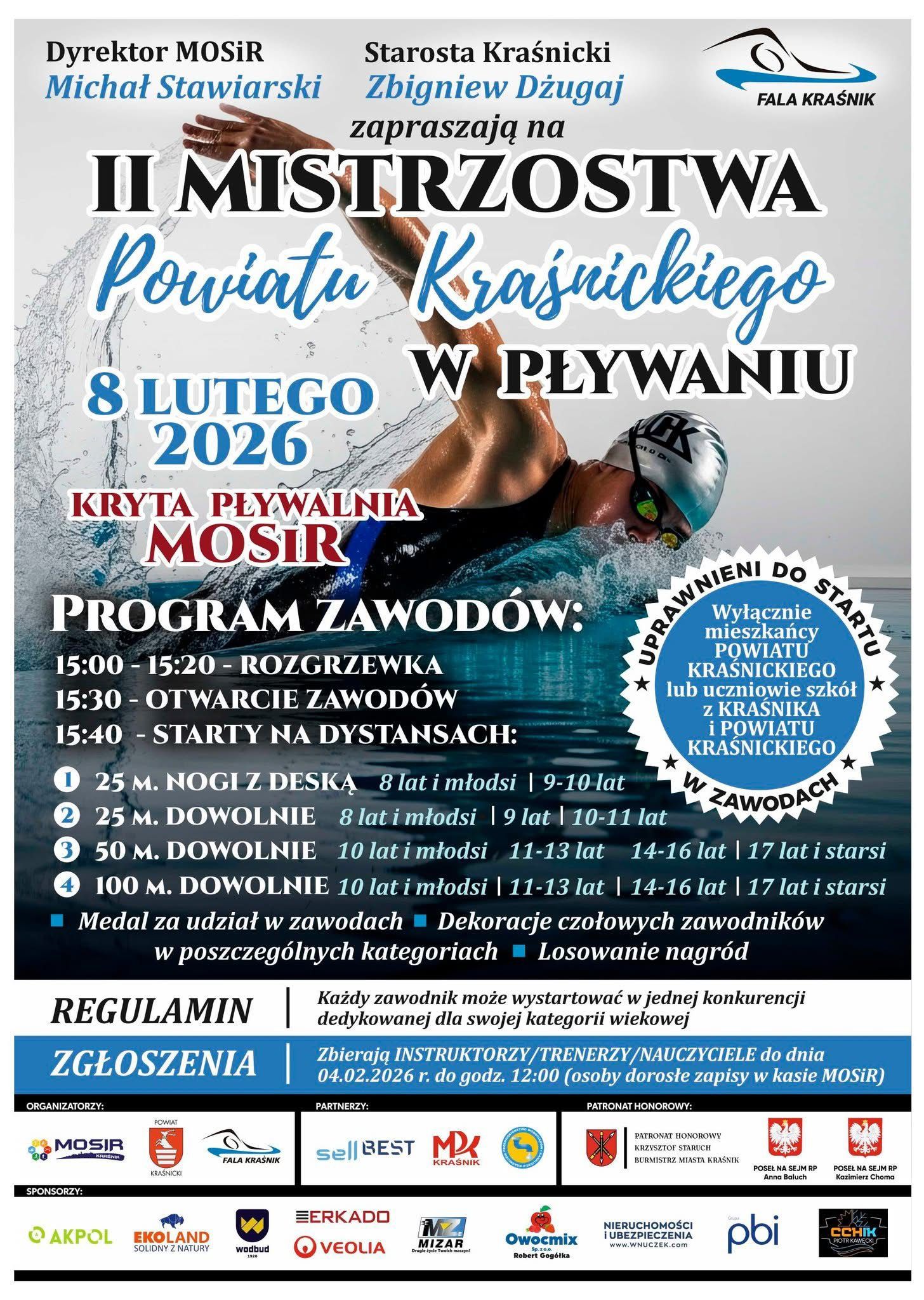 II Mistrzostwa II Mistrzostwa Powiatu Kraśnickiego w pływaniu