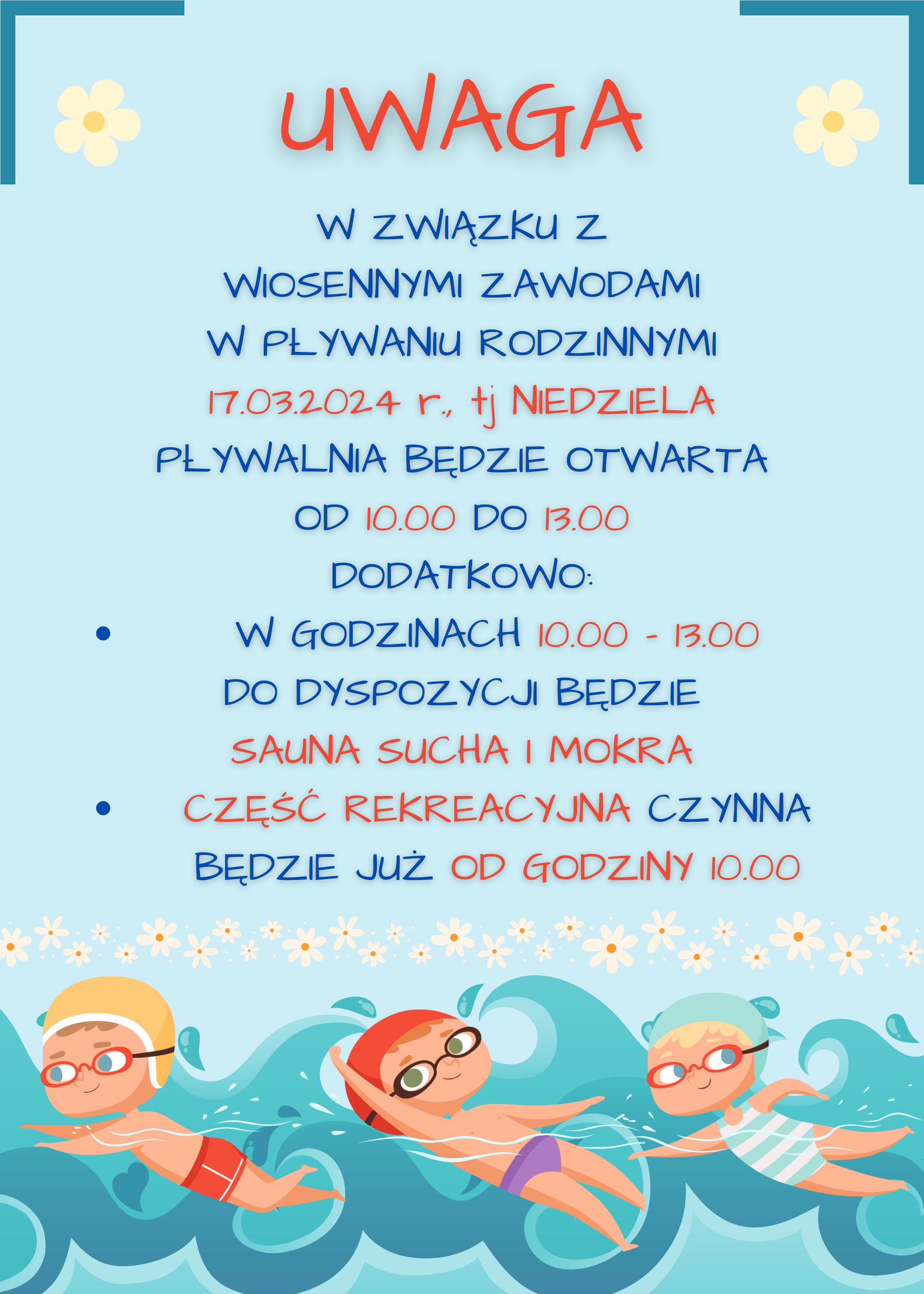 Wiosenne zawody w pływaniu rodzinnym