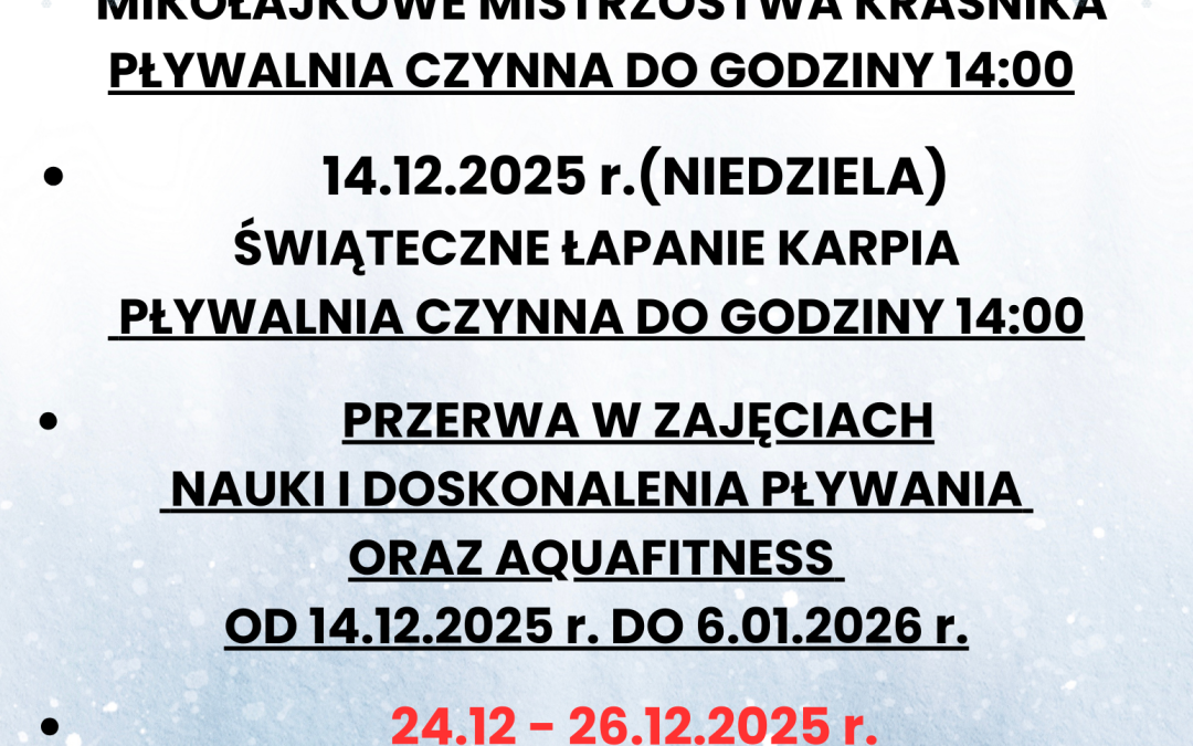 Grudzień informacje
